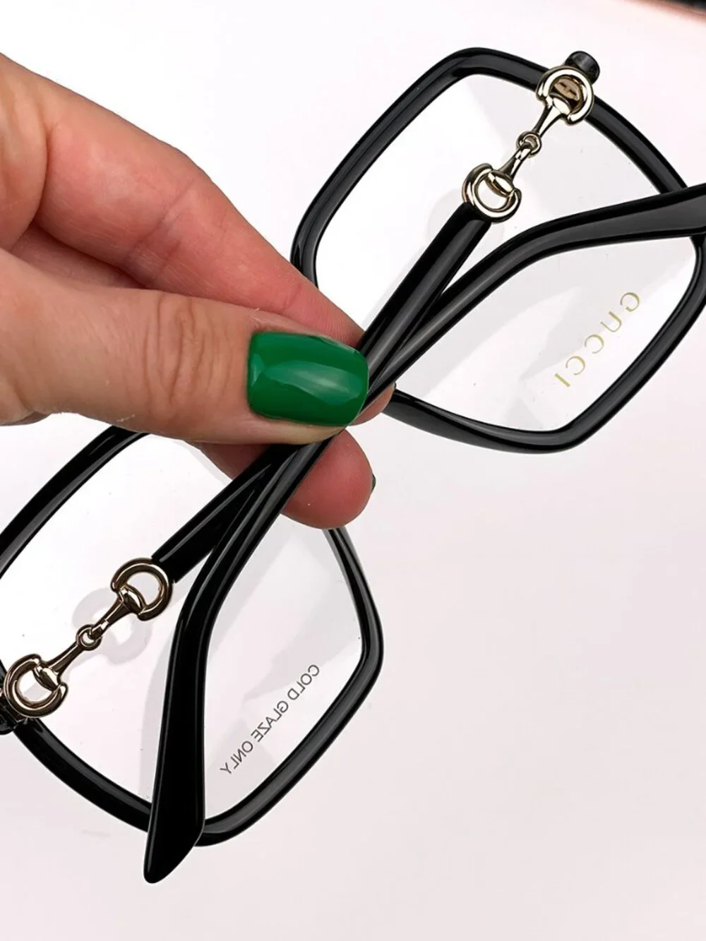 GUCCI GG0890O 001 SHINY BLACK OVERSIZED SQUARE EYEGLASSES